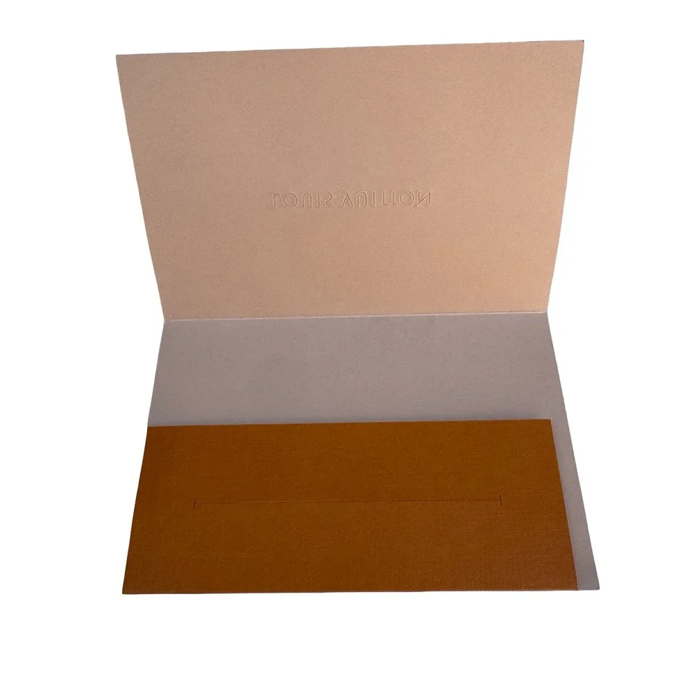 Louis Vuitton Saffron Orange Texture Paper Card Holder Receipt Envelope Lot of10